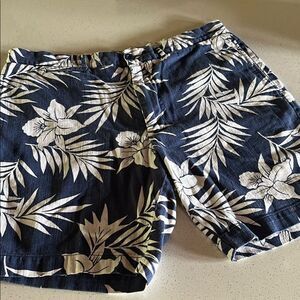 Grayers Blue and White Floral Cotton Shorts Size 36